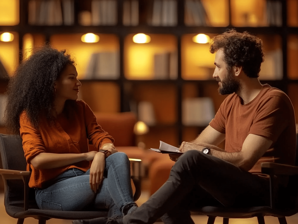 a psychologist working with a patient to improve their mental health