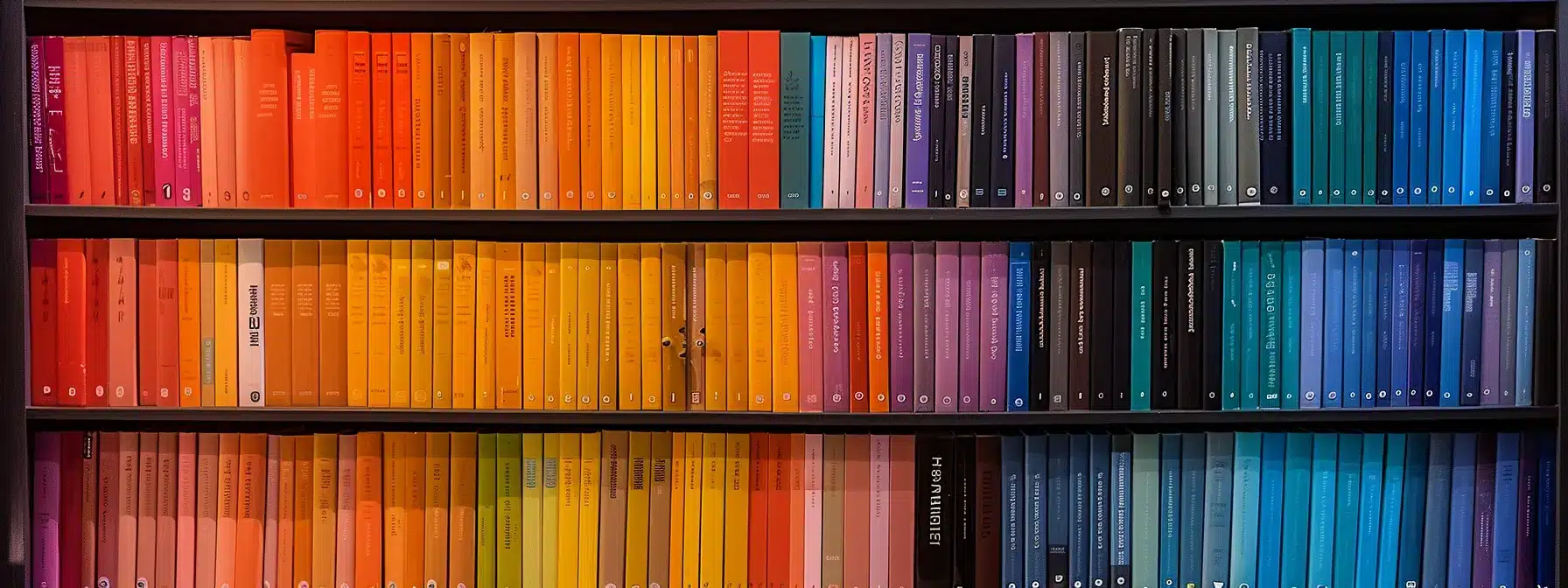 a diverse array of therapy books arranged on a shelf, showcasing the different types of psychotherapy available.