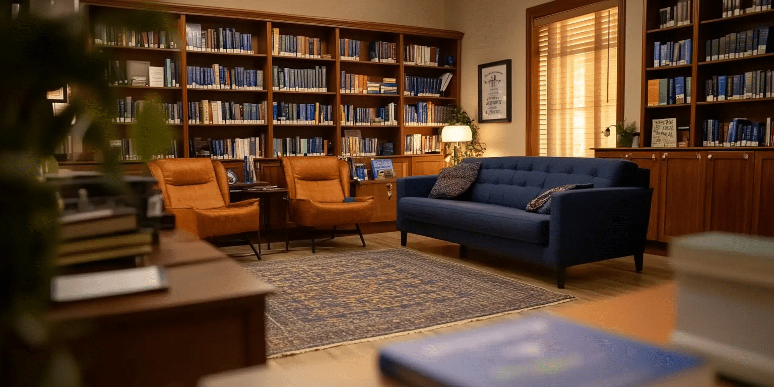 a representation of a therapy office in Charlotte NC